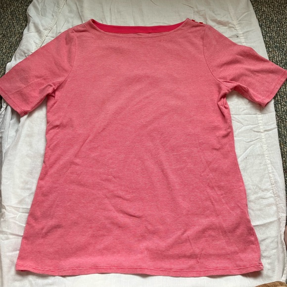 Segments Women’s XL Boatneck Pink/White t-shirt - Picture 1 of 6